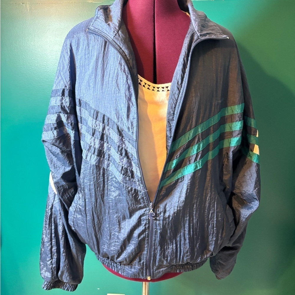 Pierre Cardin Vintage Blue Nylon Jacket Windbreaker